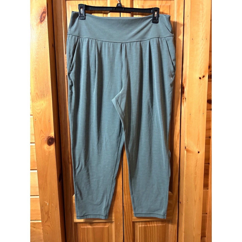 Athleta Elation‎ Joggers Womens XL Pine Green High Rise Stretch Active Lounge